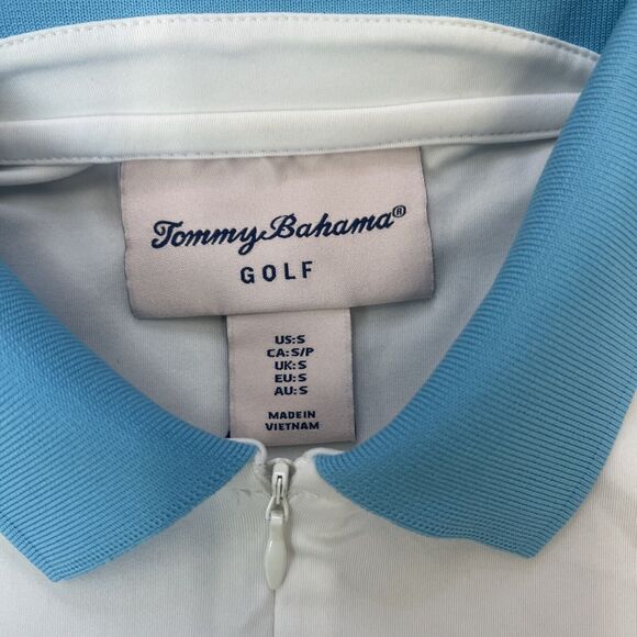 Tommy Bahama Womens Active Golf Light Blue Collar Short Sleeve Shirt Size Small - Picture 6 of 10